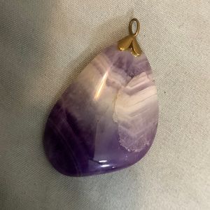 Opal amethyst stone pendant. Firm